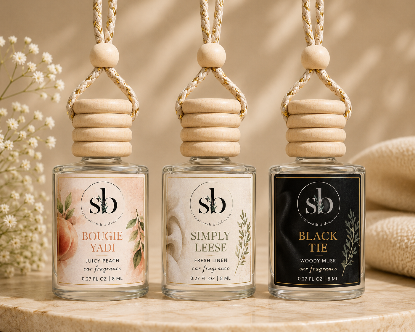 Seventeenth and Bliss luxury car fragrances